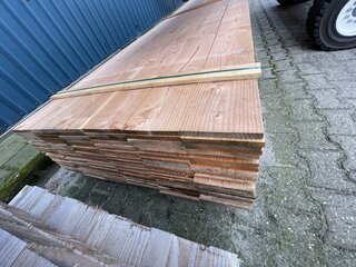 Ca. 120x Douglas planken geschaafd 18x195mm, lengte 500cm